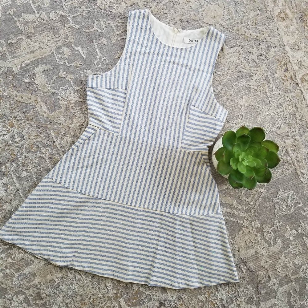 Do+Be Brand Dress. Blue & Ivory Stripe. Size Large. - Picture 8 of 12